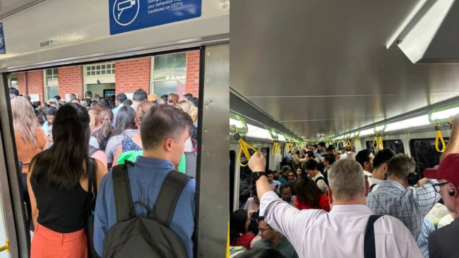 Victorian public transport system plunged into peak hour chaos as storms wreak havoc