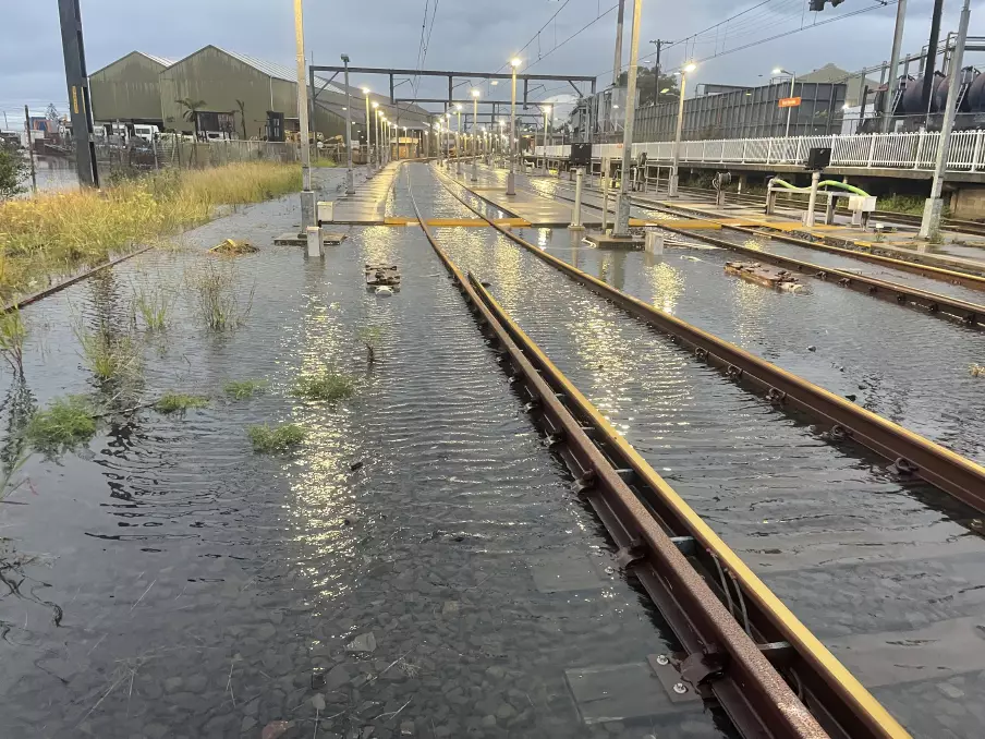 South Coast line closed after wild weather