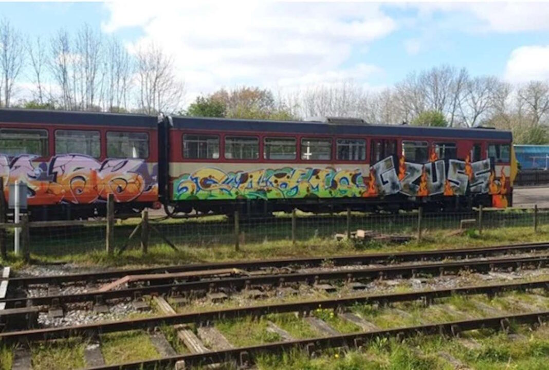 Police appeal after graffiti attack at Derbyshire railway