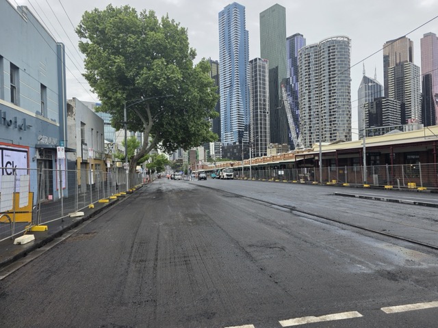 Yarra Tram works in Victoria Street, North Melbourne (Latest Photos)