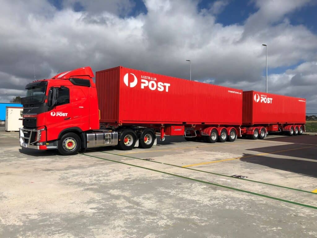 Australia Post unveils industry first door-to-door A-double no rail use