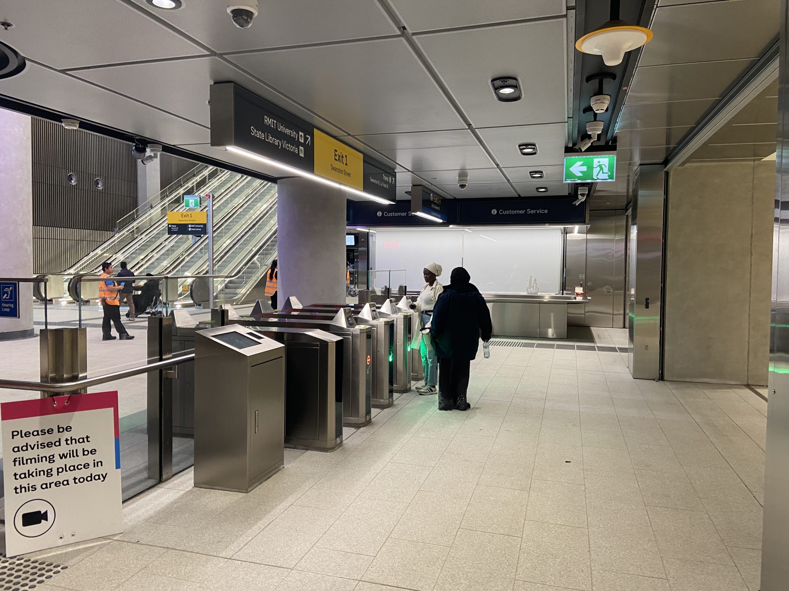The new State Library Railway Station is impressive
