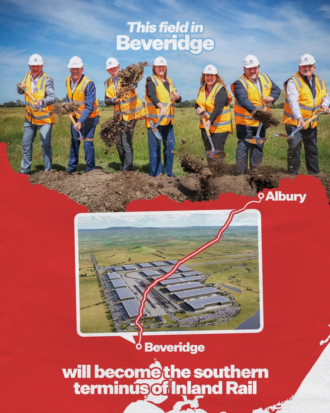 Today, we turned the first sod for the Beveridge Intermodal Terminal