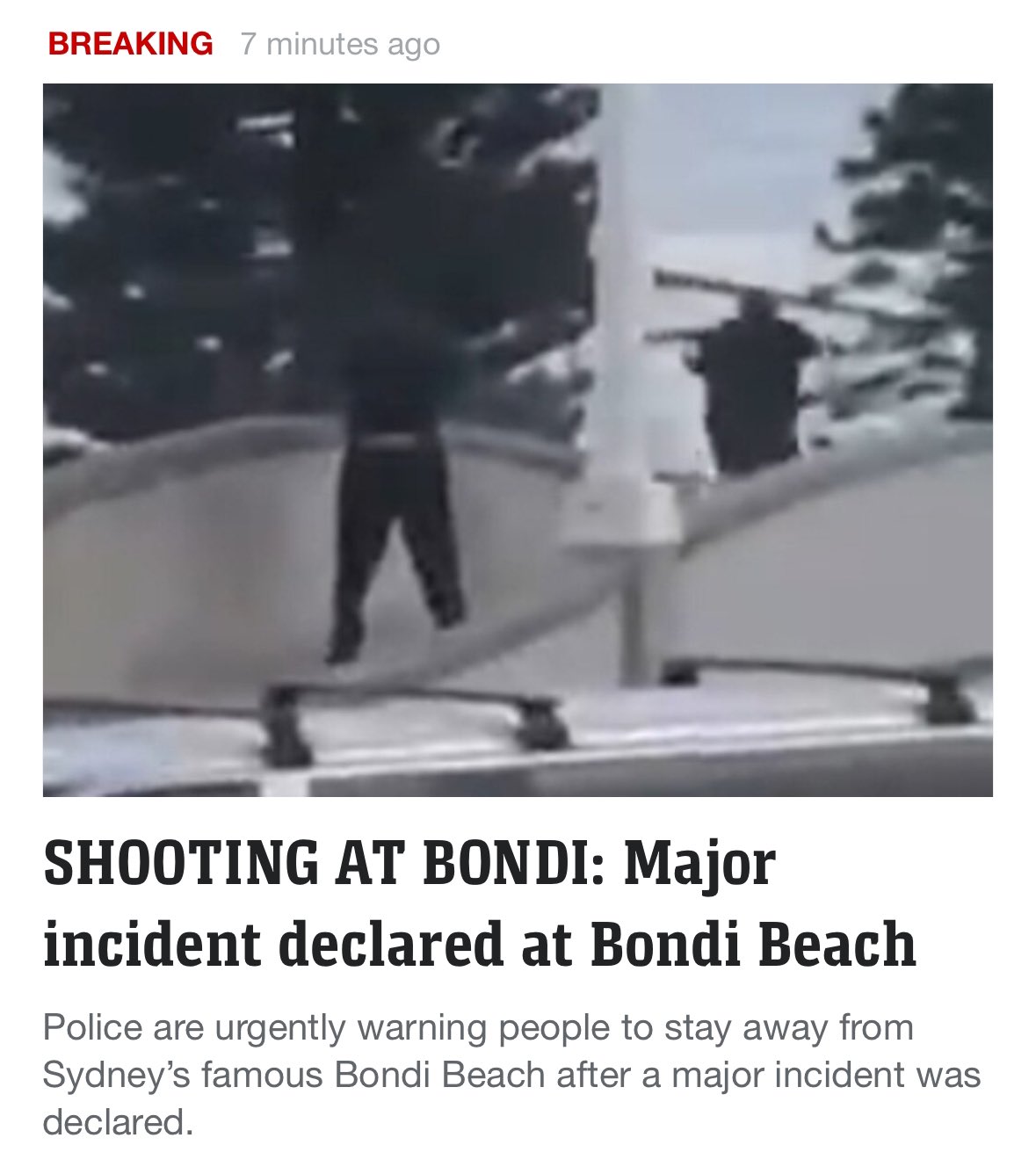 Bystander disarms active shooter at Bondi Beach in Sydney