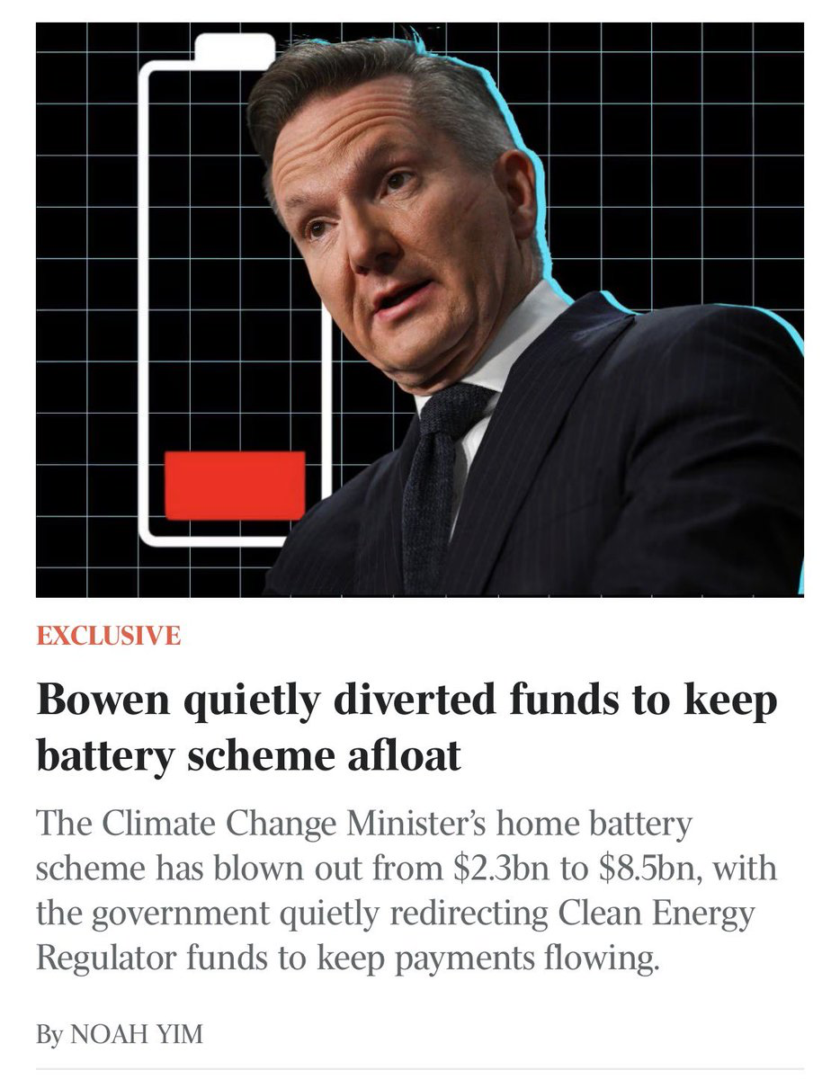 Portrait of a man in a dark suit against a grid background, used as the lead image for an exclusive news article about government funding.