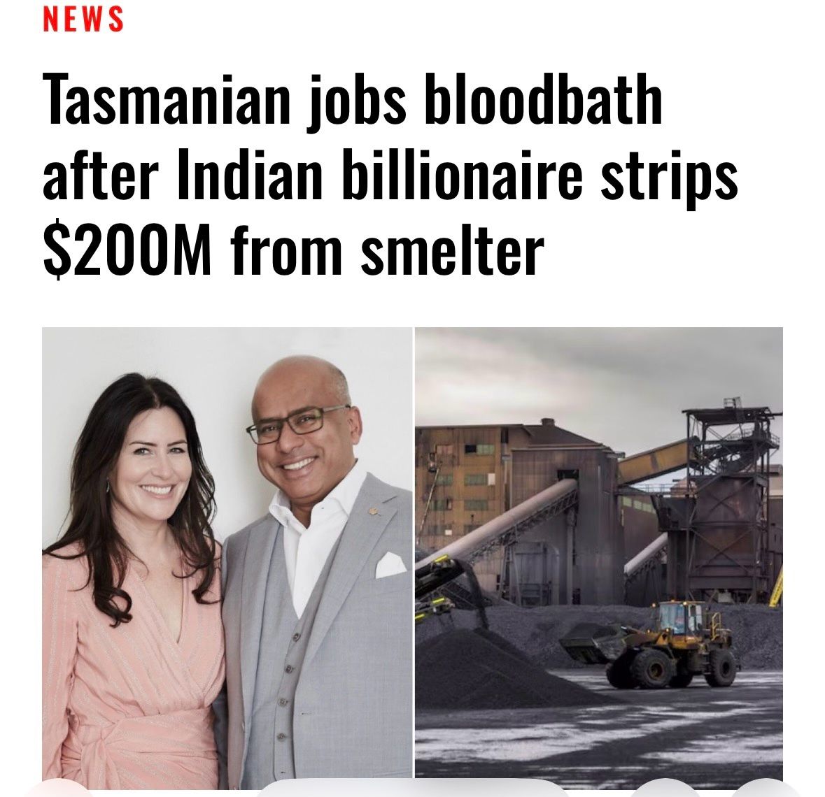 Sanjeev Gupta owned Tasmanian smelter collapses on ALP watch