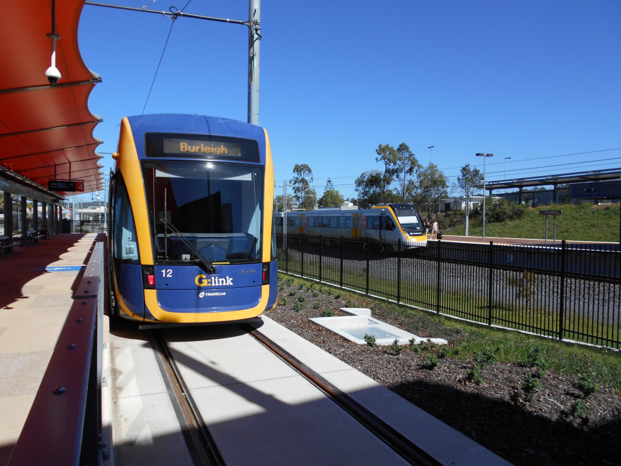 First tram leaves station as Stage 3 of Gold Coast light rail extension opens