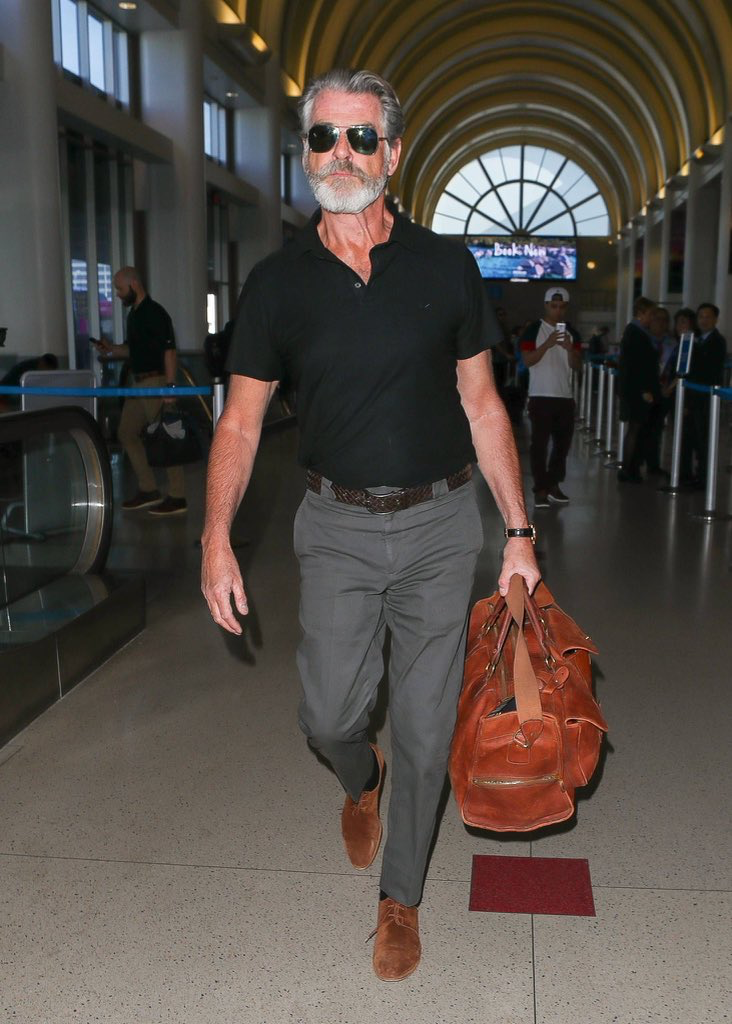US Open Camera Cuts from 0:07 Clock to Pierce Brosnan in Stands