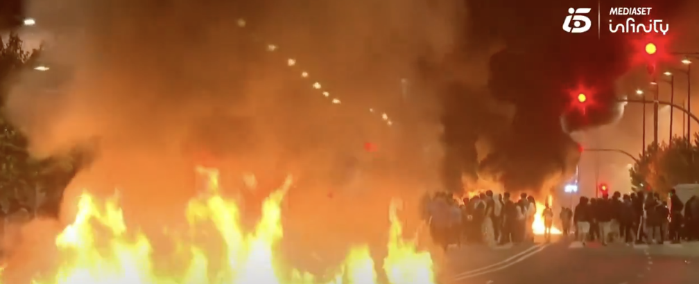 Bilbao Spain is on fire!