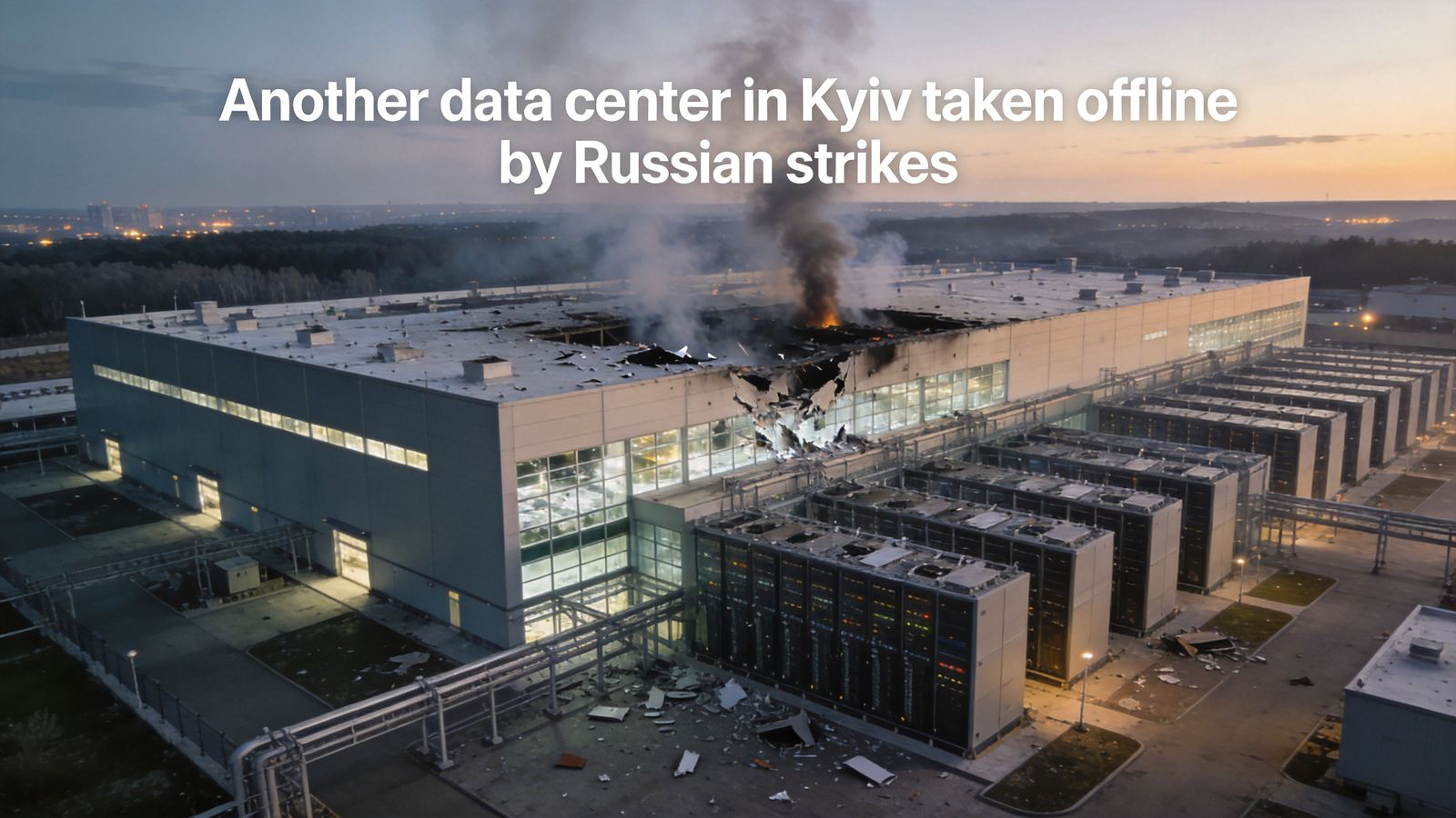 The Destruction of a Kyiv Data Centre on Predslavynska Street