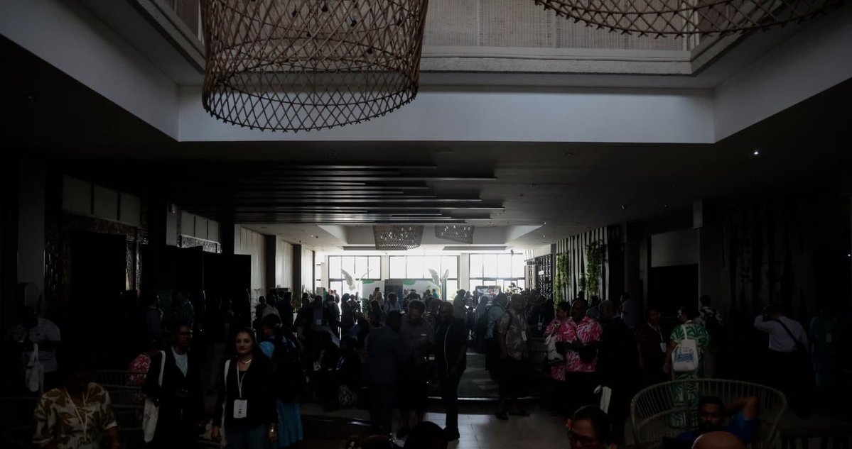 The lights have GONE OUT at the Pre COP climate summit in Fiji